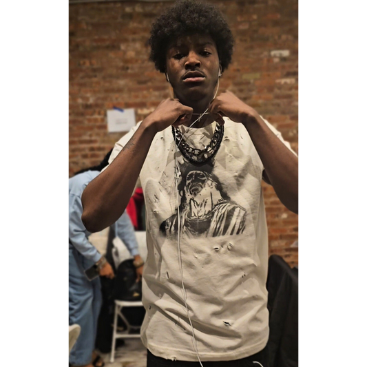 Crowned with Thorns Jesus Graphic Distressed T-Shirt | Faith-Based Christian Streetwear