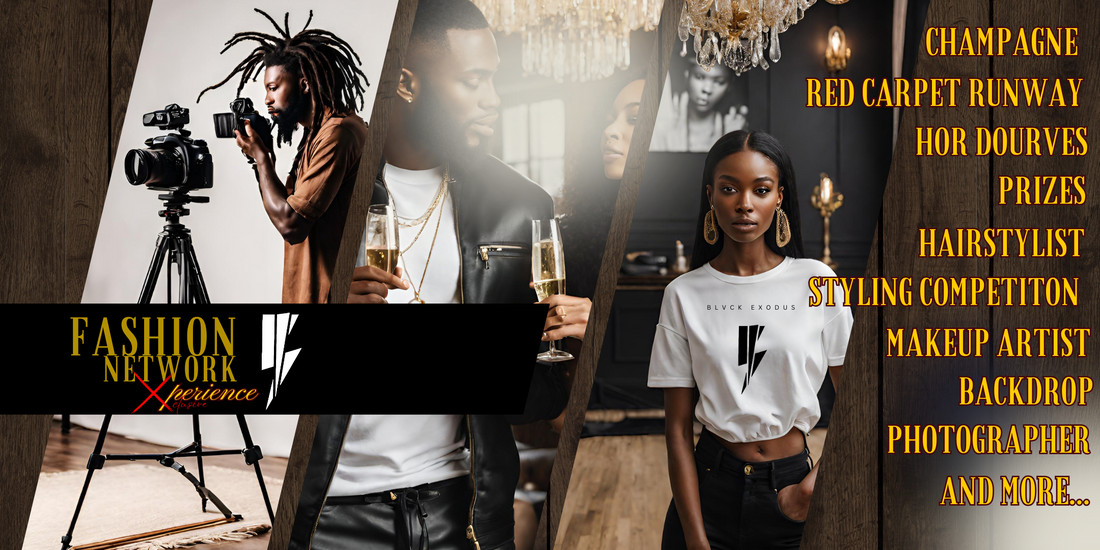 blvck exodus Models posing and drinking champagne while photographer is taking pictures.